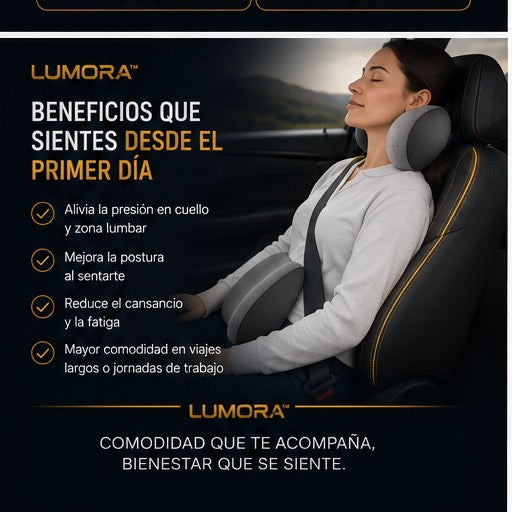 SOPORTE ERGONÓMICO PARA CUELLO Y ZONA LUMBAR LUMORA™ + ENVIO GRATIS