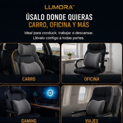 SOPORTE ERGONÓMICO PARA CUELLO Y ZONA LUMBAR LUMORA™ + ENVIO GRATIS