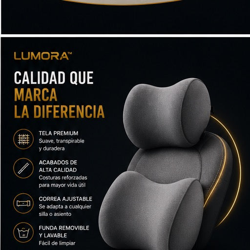 SOPORTE ERGONÓMICO PARA CUELLO Y ZONA LUMBAR LUMORA™ + ENVIO GRATIS