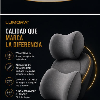 SOPORTE ERGONÓMICO PARA CUELLO Y ZONA LUMBAR LUMORA™ + ENVIO GRATIS