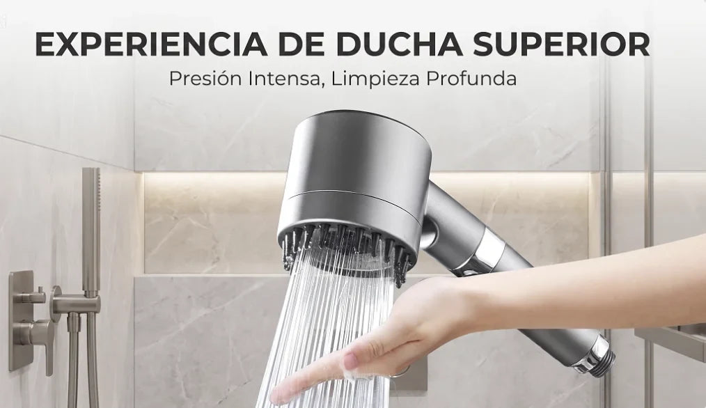 Cabezal TurboDucha 3X con chorro de agua