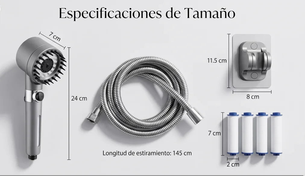 Medidas de la TurboDucha 3X